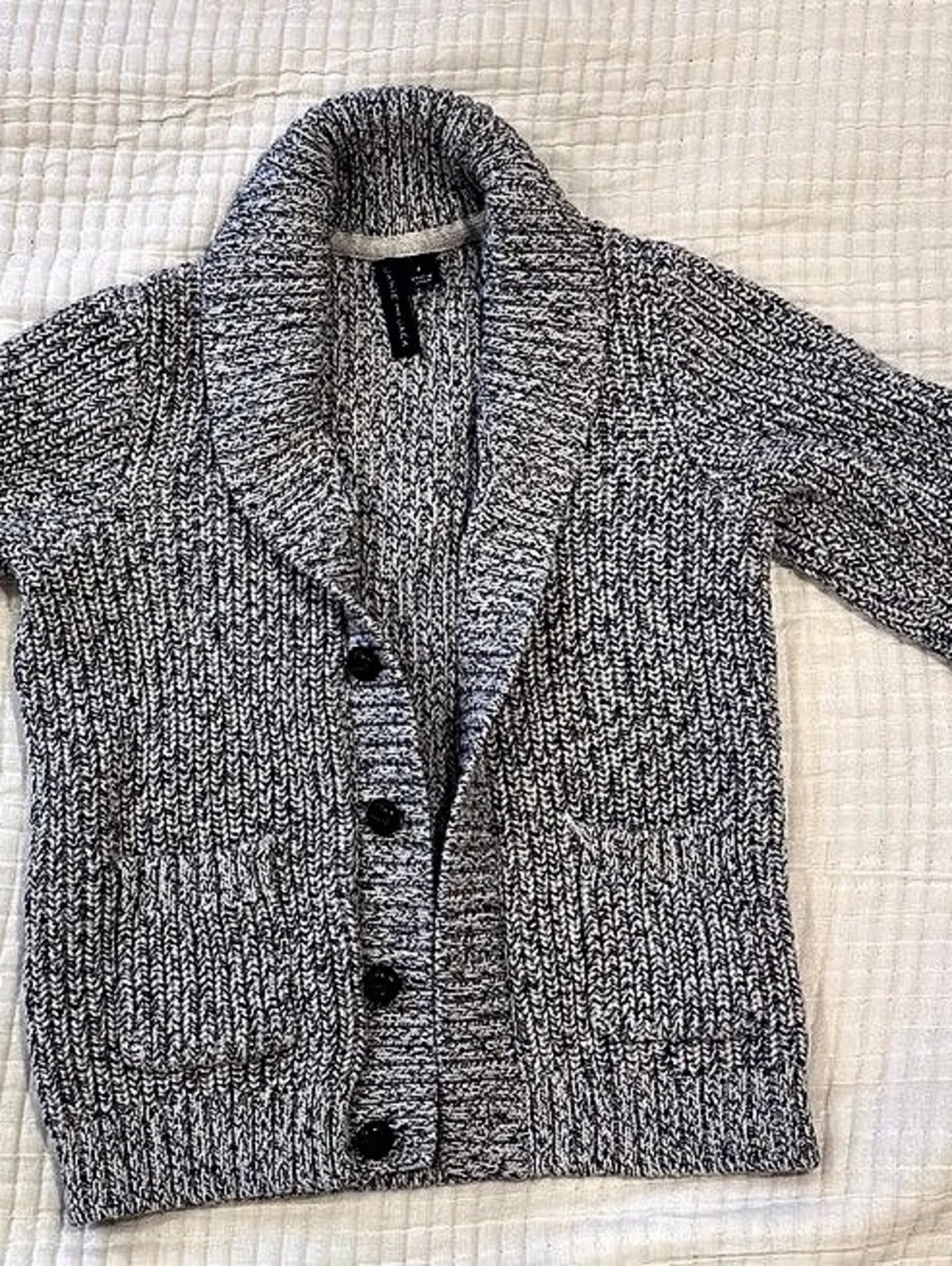 Janie and Jack Boys Shawl Collar Wool Blend Cardigan Sweater